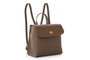 Lucky Bees Marilyn Dark Mink Mochila de Cuero de Polivinilo Negro Elegante y Funcional